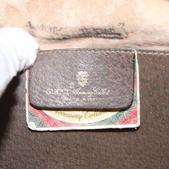 GUCCI GG Supreme Web Sherry Line Shoulder Bag Pvc Beige Gold 904 02 047 - Picture 10 of 16